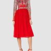 Frock and Frill Skater-Midikleid Cocktailkleid, Rot