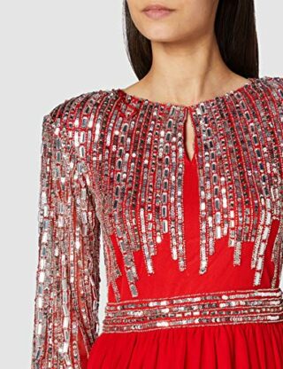 Frock and Frill Skater-Midikleid Cocktailkleid, Rot