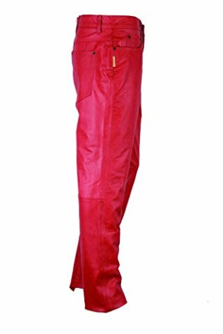 Fuente Retro Slim fit Lederhose Herren, Rot