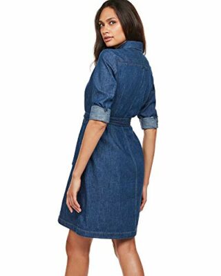 G-STAR RAW Bristum Hemdblusenkleid, Blau