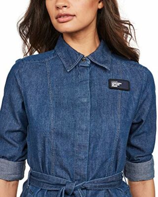 G-STAR RAW Bristum Hemdblusenkleid, Blau