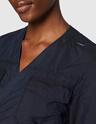 G-STAR RAW Midi Wickelkleid mit V-Ausschnitt, Blau