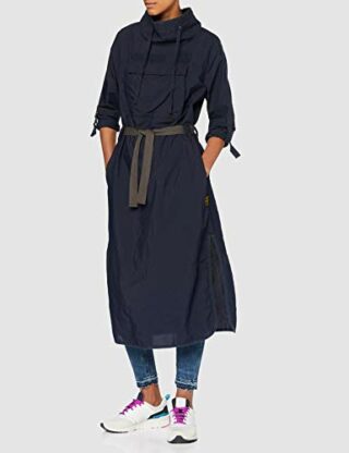 G-STAR RAW Midikleid mit Kaputze, Schwarz