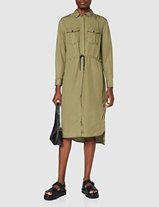 G-STAR RAW Rovic Maxi Hemdblusenkleid, Grün