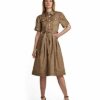 G-STAR RAW Scouting Ausgestelltes Kleid, Braun