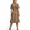 G-STAR RAW Scouting Ausgestelltes Kleid, Braun