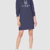 GANT D1 Lock UP Hoodie Kleid, Sommerkleid mit Kapuze, Blau