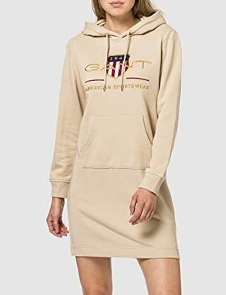 GANT D1. Archive Shield Hoodie Kleid, Beige