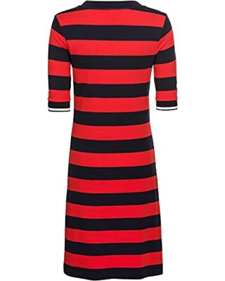 GANT D1. BAR Gestreiftes Jerseykleid, Rot