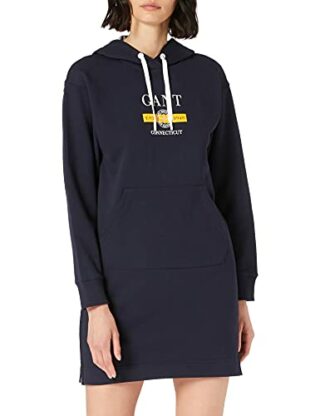 GANT D1. Nautical Hoodie Kleid, Blau