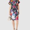 GANT D2. Humming Popover Kleid mit Blumen, Blau