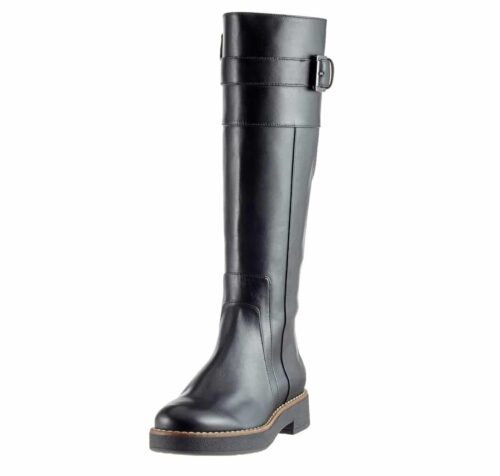 Geox Adrya Damen Leder-Stiefel, Schwarz
