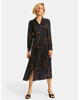 Gerry Weber Blusenkleid mit Muster, Schwarz