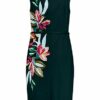 Gerry Weber Etuikleid mit Blütenranke, Schwarz