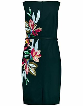 Gerry Weber Etuikleid mit Blütenranke, Schwarz
