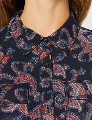 Gerry Weber Midilanges Meshkleid mit Paisleymuster, Blau