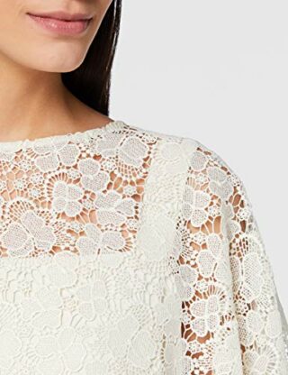 Gina Bacconi Catriona Etuikleid aus Crepe mit Umhang aus Spitze, Beige
