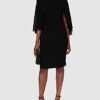 Gina Bacconi Cocktailkleid aus Chiffon, Jersey, Schwarz