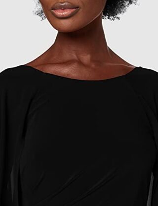Gina Bacconi Cocktailkleid aus Chiffon, Jersey, Schwarz