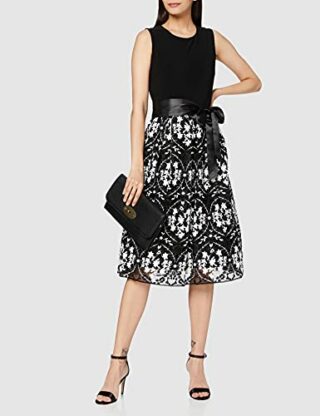 Gina Bacconi Cocktailkleid aus Jersey, Schwarz