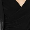 Gina Bacconi Cocktailkleid aus Jersey und Chiffon, Schwarz