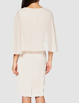 Gina Bacconi Devra Etuikleid mit Chiffon,, Pink
