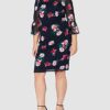 Gina Bacconi Fayla Cocktailkleid aus Chiffon mit Blumenmuster, Bunt