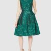 Gina Bacconi Jacquard-Kleid Cocktailkleid, Grün