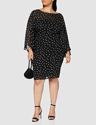 Gina Bacconi Kairi Chiffon-Kleid Cocktailkleid, Schwarz
