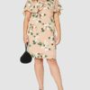 Gina Bacconi Leyna Cocktailkleid aus Georgette mit Blumenmuster, Pink