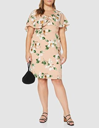 Gina Bacconi Leyna Cocktailkleid aus Georgette mit Blumenmuster, Pink