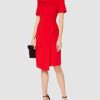 Gina Bacconi Lilianna Cocktailkleid aus Crepe, Rot