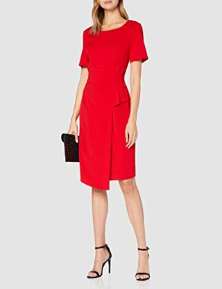 Gina Bacconi Lilianna Cocktailkleid aus Crepe, Rot