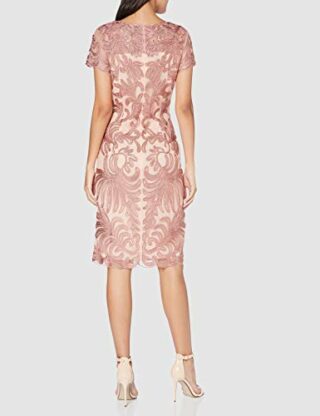 Gina Bacconi Loreena Abendkleid, Bestickt, Rot