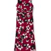 Gina Bacconi Maxikleid mit Blumenmuster, Rot