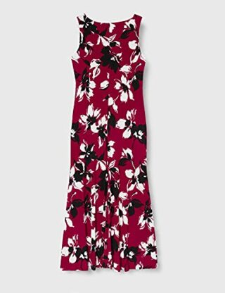 Gina Bacconi Maxikleid mit Blumenmuster, Rot