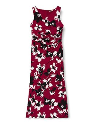 Gina Bacconi Maxikleid mit Blumenmuster, Rot