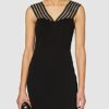Gina Bacconi Maxikleid mit Riemendetail, Schwarz