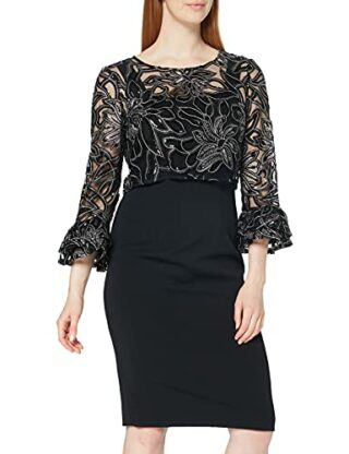 Gina Bacconi Overtop-Kleid, Cocktailkleid, Schwarz