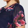 Gina Bacconi Peggy Etuikleid aus Chiffon mit Blumenmuster, Blau