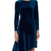 Gina Bacconi Samtkleid Cocktailkleid, Blau