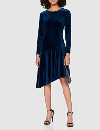 Gina Bacconi Samtkleid Cocktailkleid, Blau
