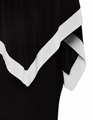 Gina Bacconi Sayuri Cape-Kleid aus Jersey, Schwarz