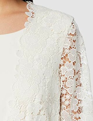 Gina Bacconi Summer Etuikleid aus Spitze und Crepe, Beige