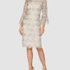 Gina Bacconi Theora Etuikleid Cocktailkleid, Beige