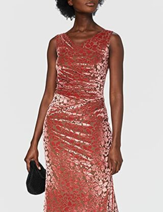 Gina Bacconi Velvet Maxi Cocktailkleid, Rot