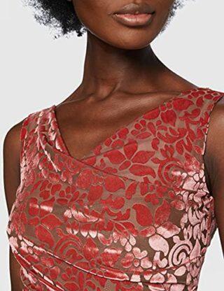 Gina Bacconi Velvet Maxi Cocktailkleid, Rot