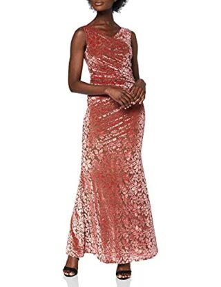 Gina Bacconi Velvet Maxi Cocktailkleid, Rot