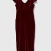 Gina Bacconi Velvet Maxi Samtkleid Cocktailkleid, Lila