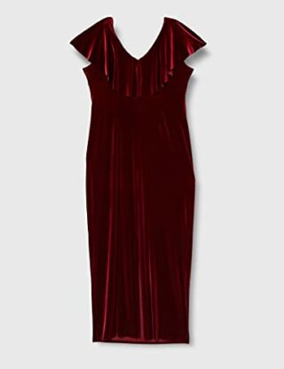 Gina Bacconi Velvet Maxi Samtkleid Cocktailkleid, Lila